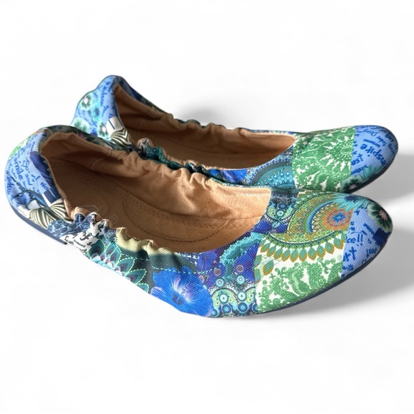 Desigual Blue Green Floral Print Ballet Flats | EU 40 / US 9–9.5 - Picture 2 of 8